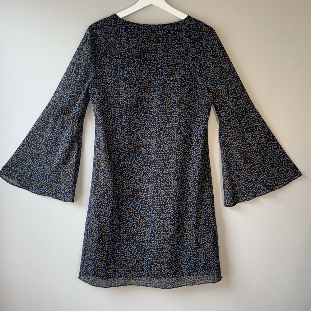 Cabi Poise Shift Dress Bell Sleeves Ditsy Floral Style 3648 Small Whimsigoth - Picture 6 of 12